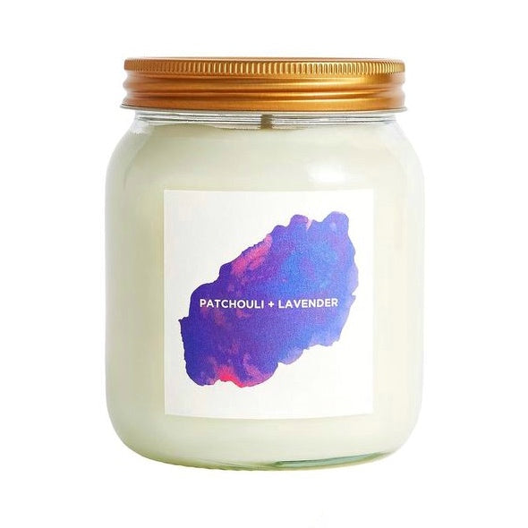 Patchouli + Lavender aromatherapy candle - Plum & Belle