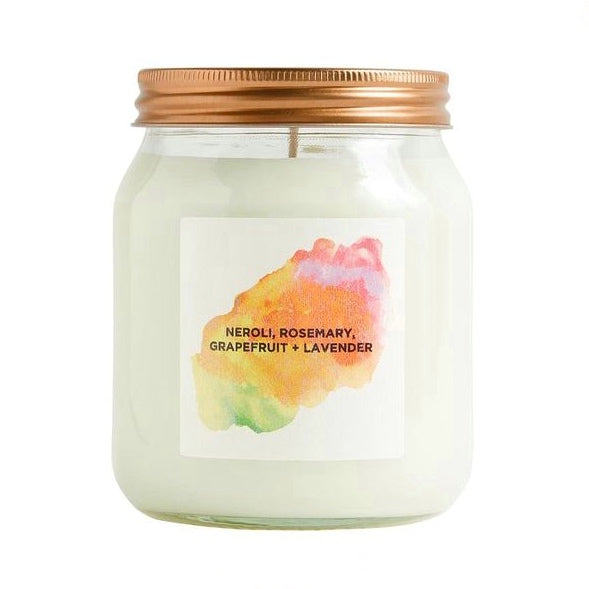 Neroli, Rosemary, Grapefruit + Lavender aromatherapy candle - Plum & Belle