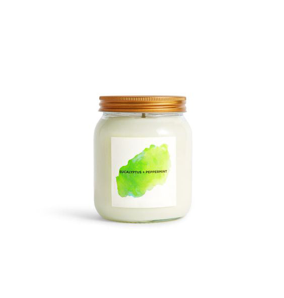 Eucalyptus + Peppermint aromatherapy candle - Plum & Belle