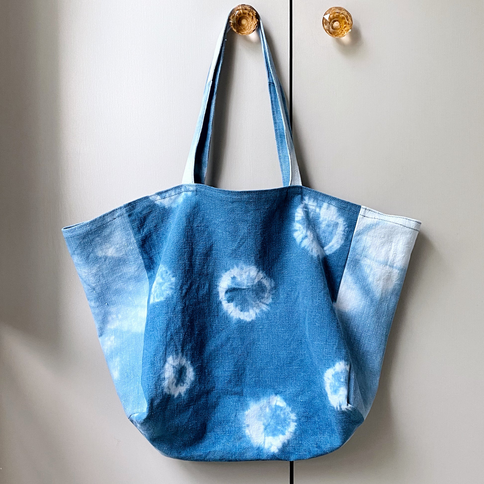 Indigo tie-dye shopper - Plum & Belle