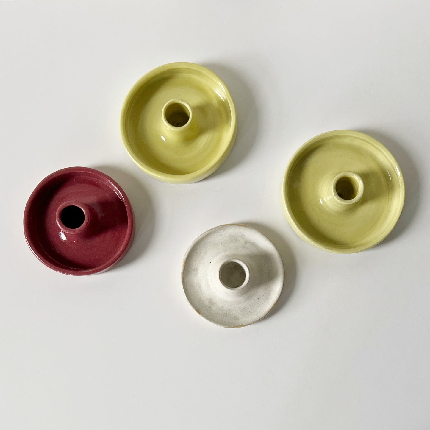 Simple stoneware candleholder