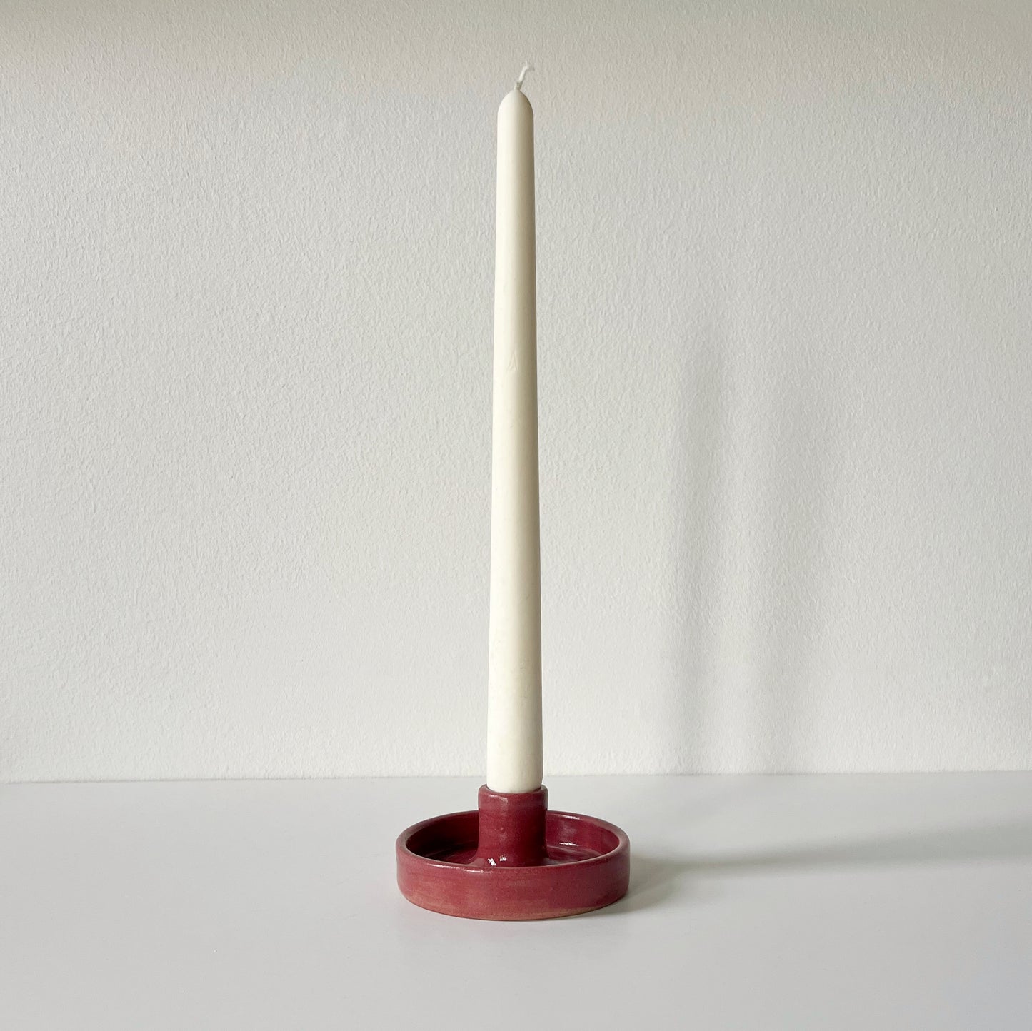 Simple stoneware candleholder