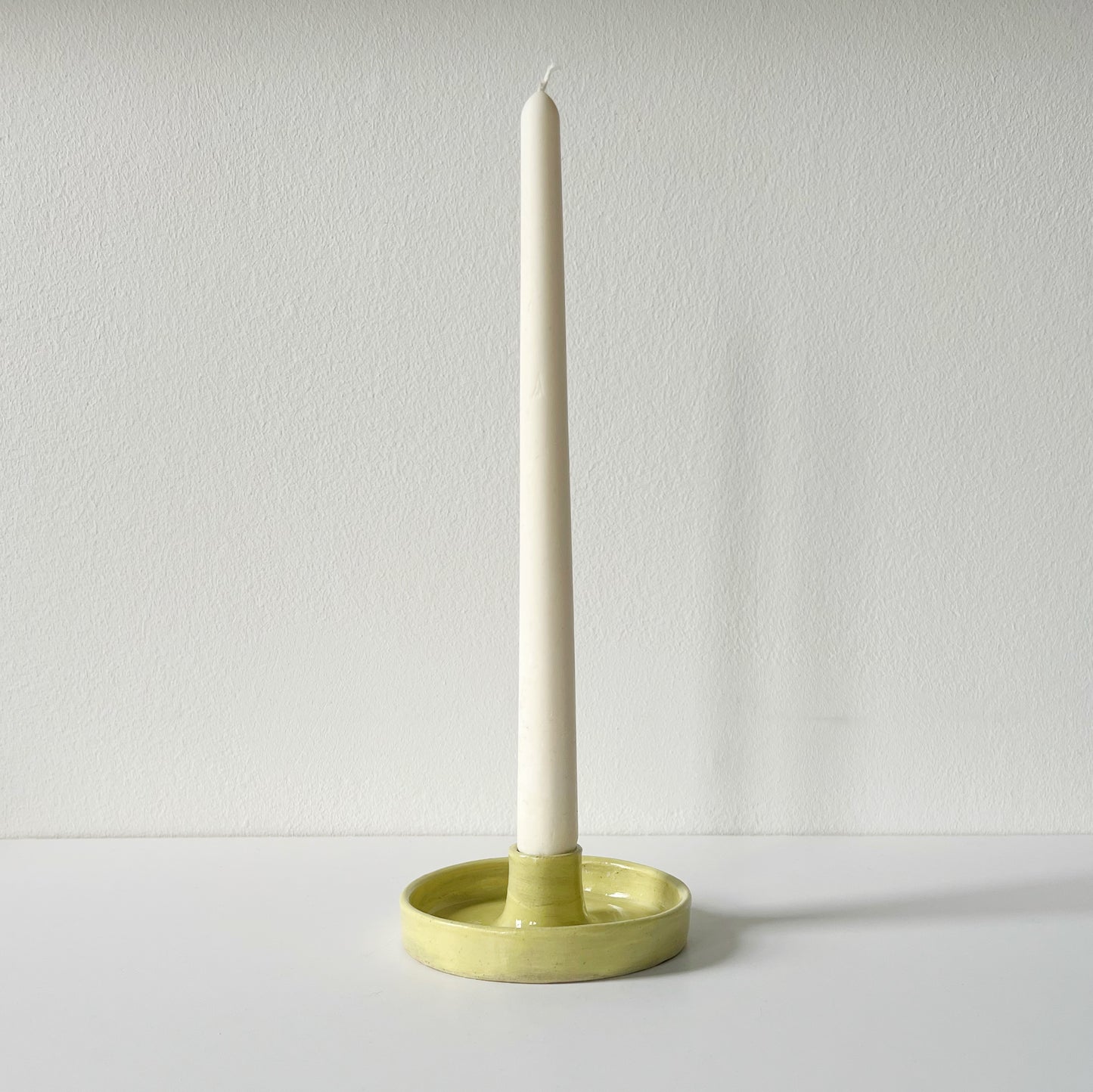 Simple stoneware candleholder