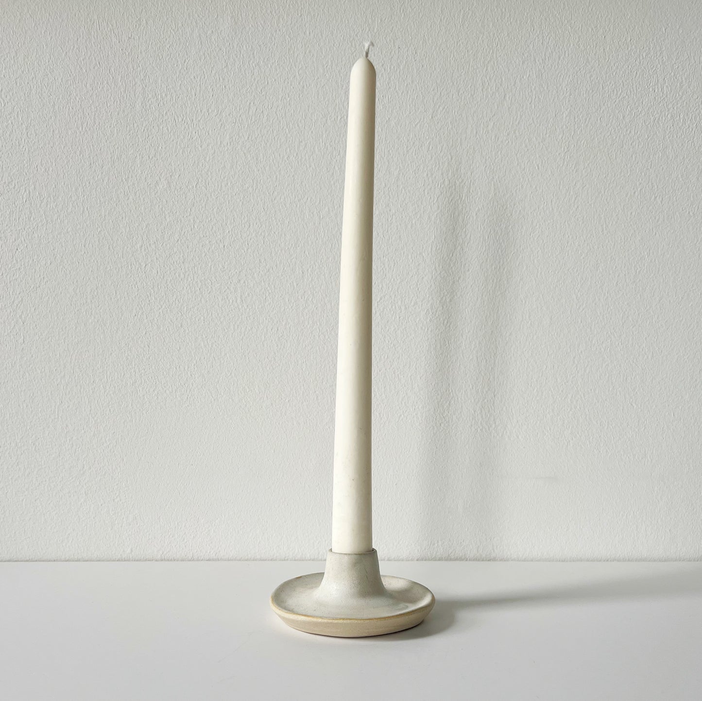 Simple stoneware candleholder