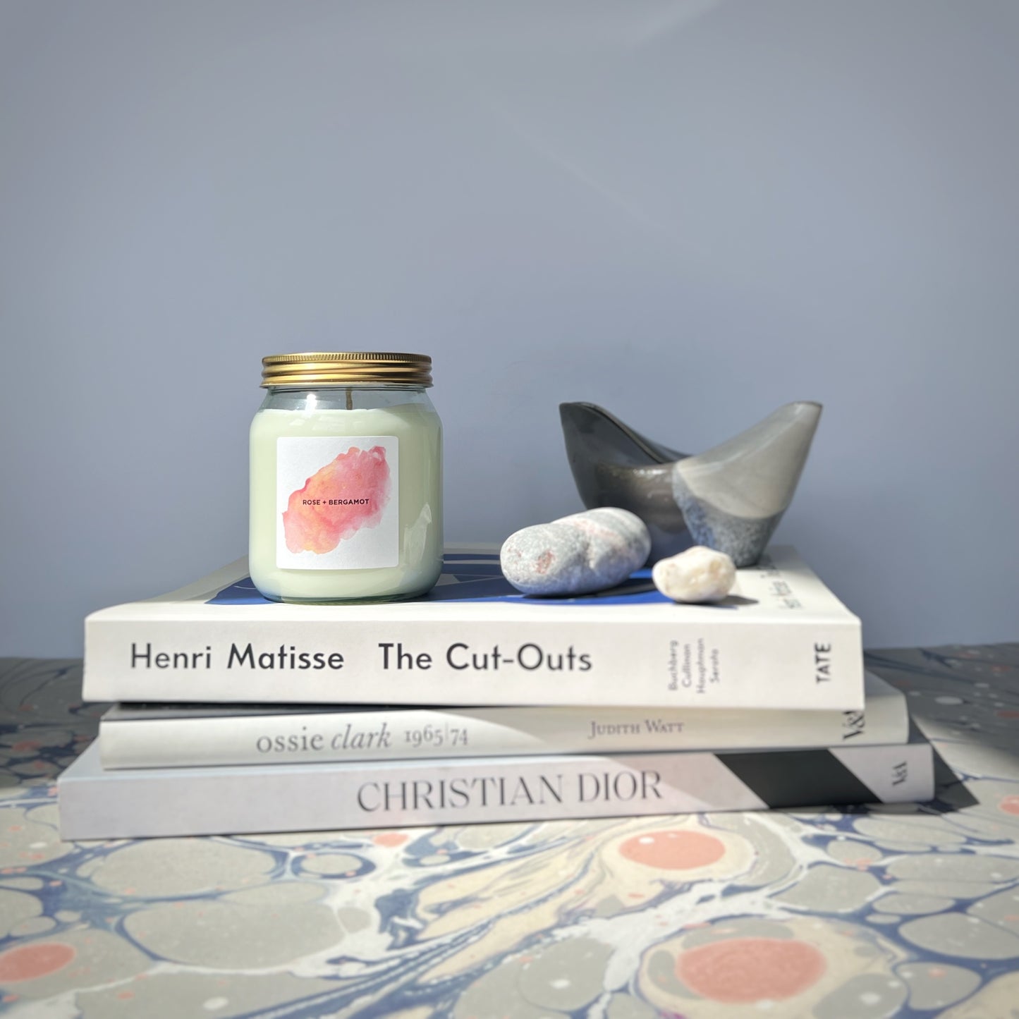 Rose + Bergamot aromatherapy candle - Plum & Belle