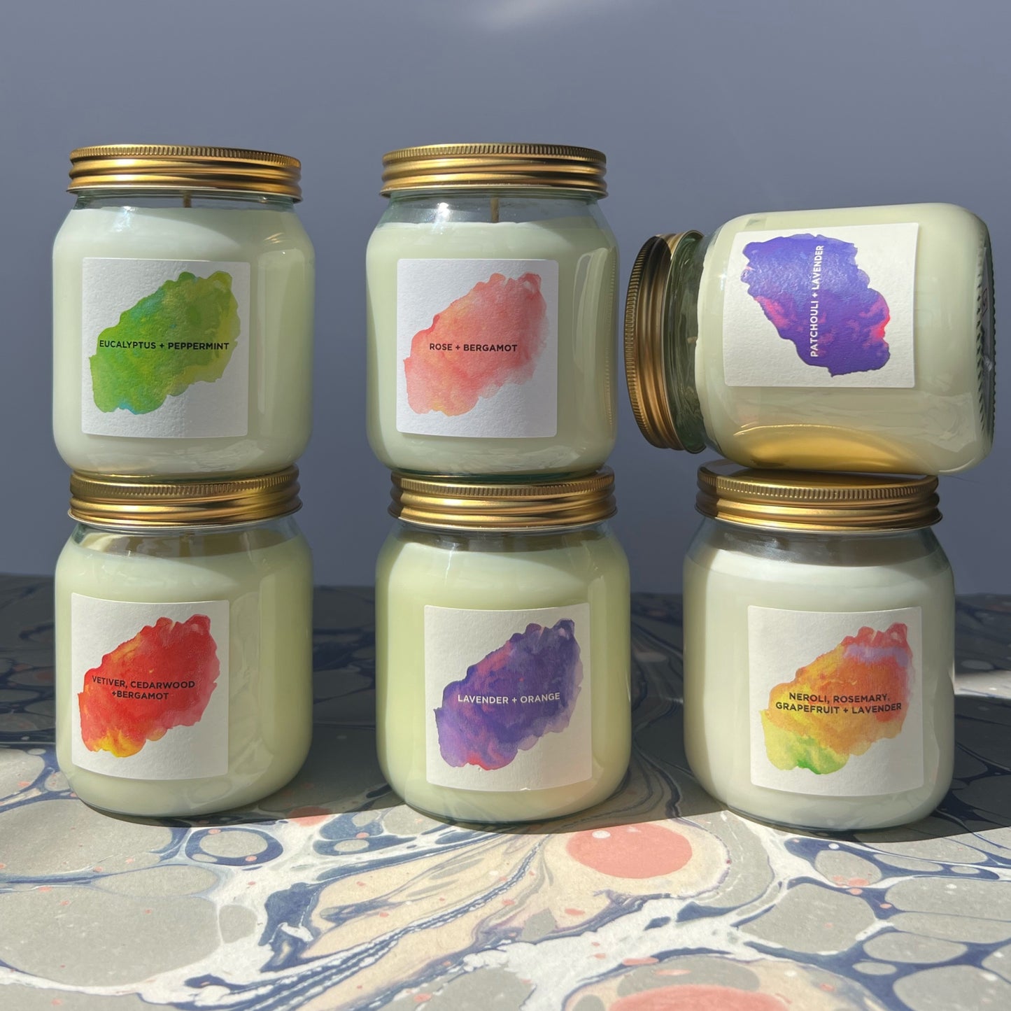 Rose + Bergamot aromatherapy candle - Plum & Belle