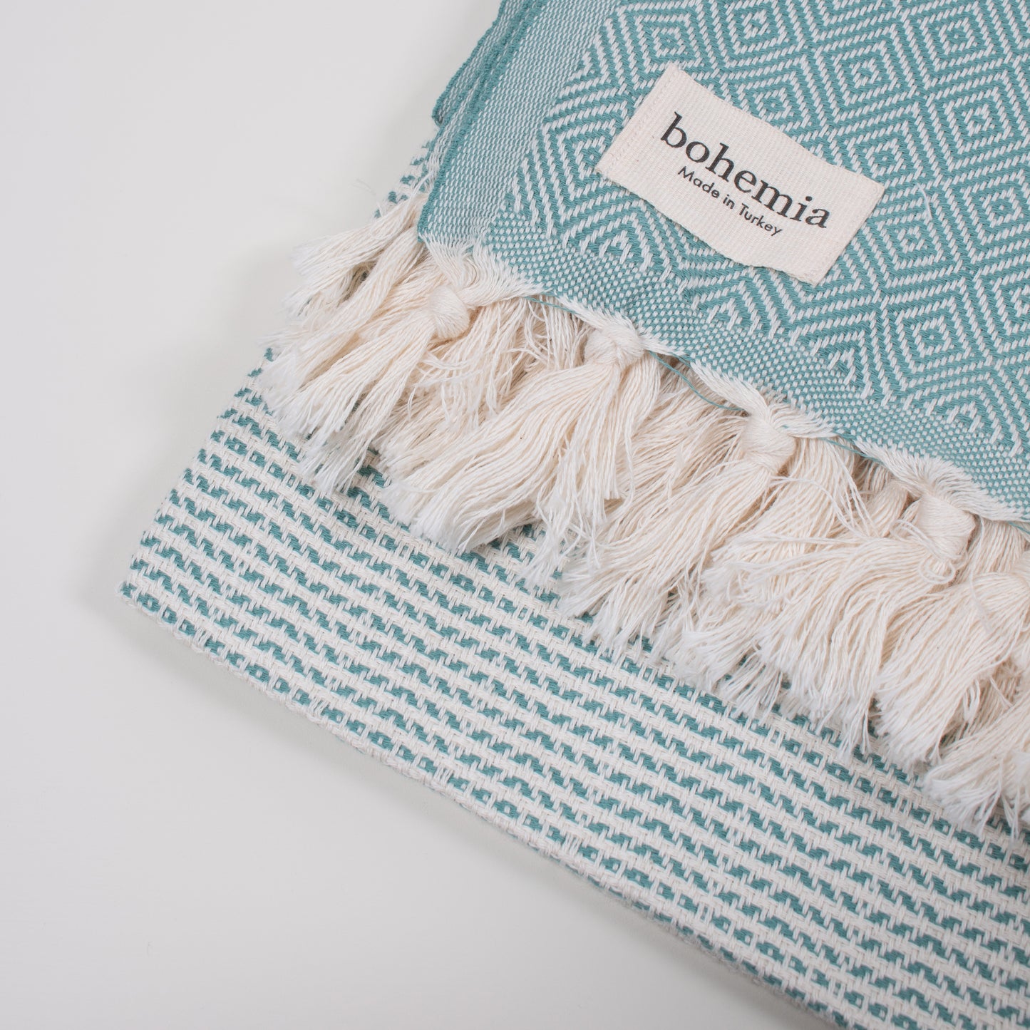 Nordic Dot Hammam Towel, Grey Green