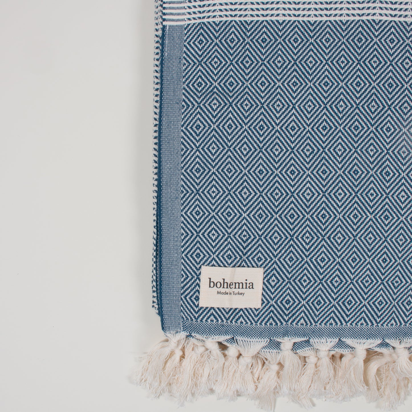 Nordic Dot Hammam Towel, Indigo - Plum & Belle