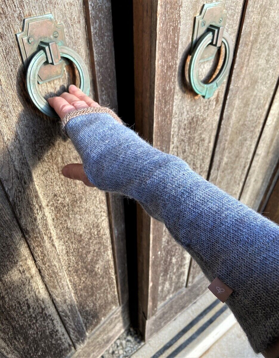Alpaca fingerless mittens - Plum & Belle
