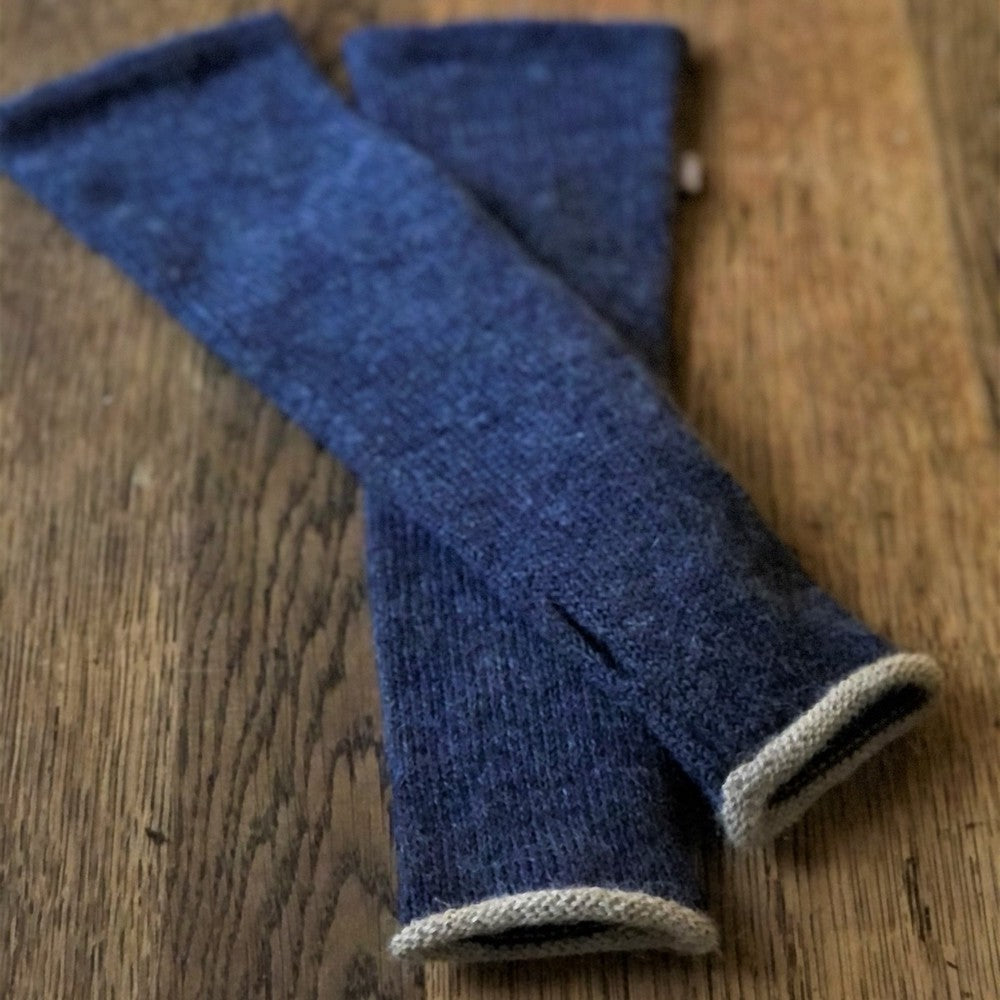 Alpaca fingerless mittens - Plum & Belle