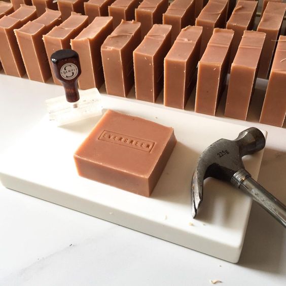 Blood orange and cinnamon natural soap, Evergreen - Plum & Belle