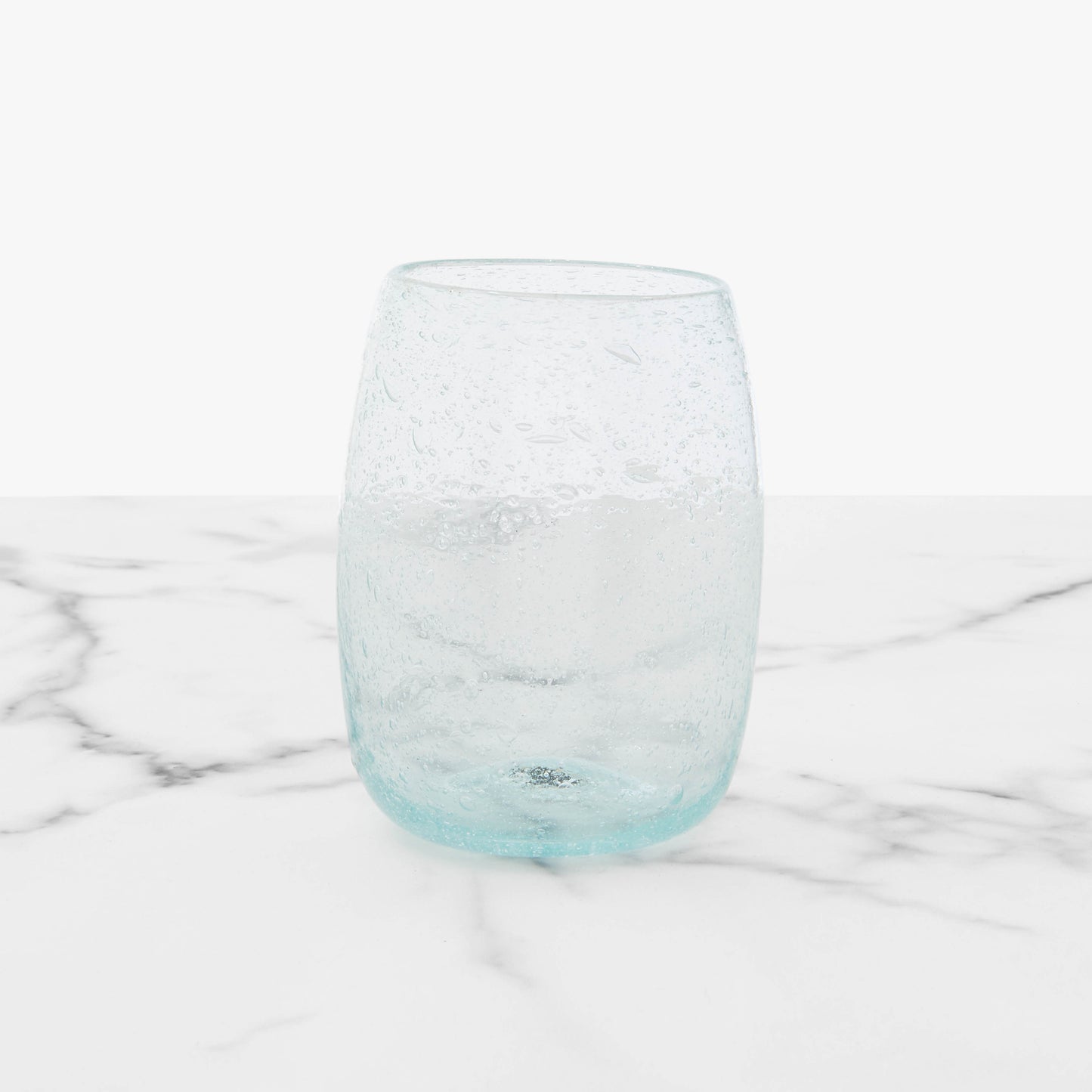 Pair of aqua colour handblown tumblers, Ishkar - Plum & Belle