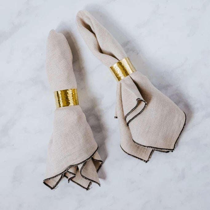 Pair of brass napkin rings, Aerende - Plum & Belle