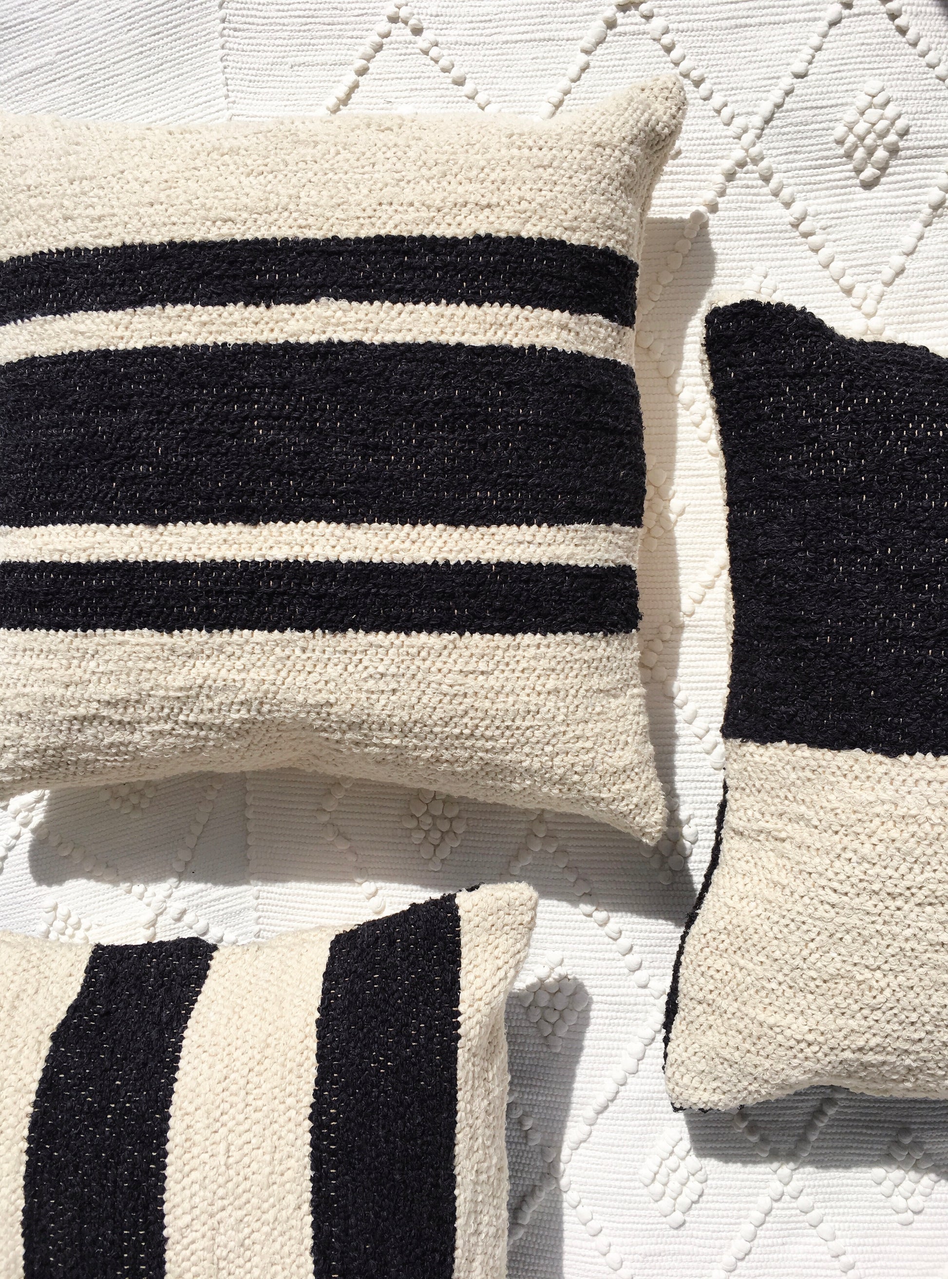 Colour Block respun textile cushion, Casa Cubista - Plum & Belle