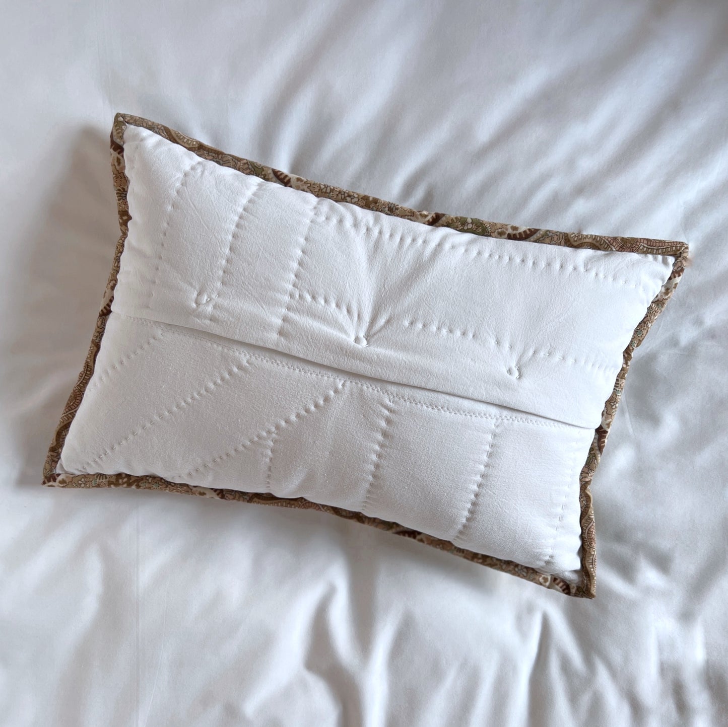 Double Joy patchwork quilted cushion - Plum & Belle