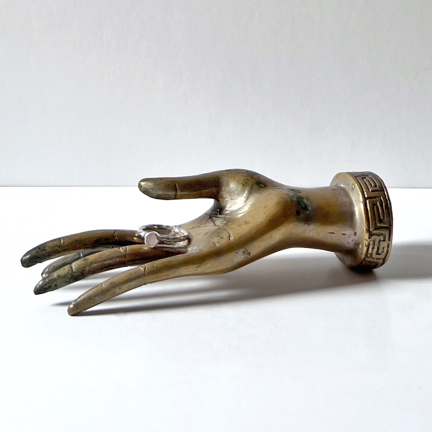 Hammered ring with kunzite stone, silver rings Ishkar