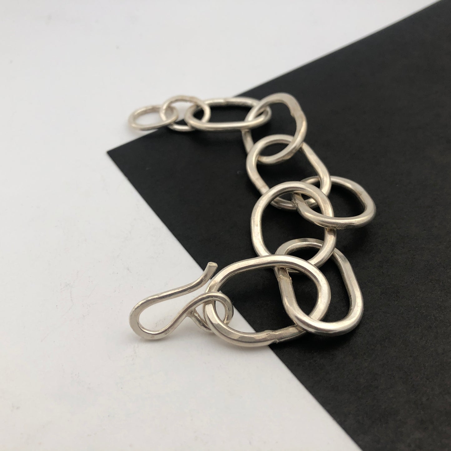 Eco silver heavy chain bracelet, Ange B Designs - Plum & Belle