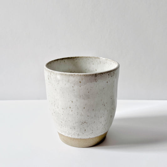 Stoneware beaker, white ceramics Plum & Belle