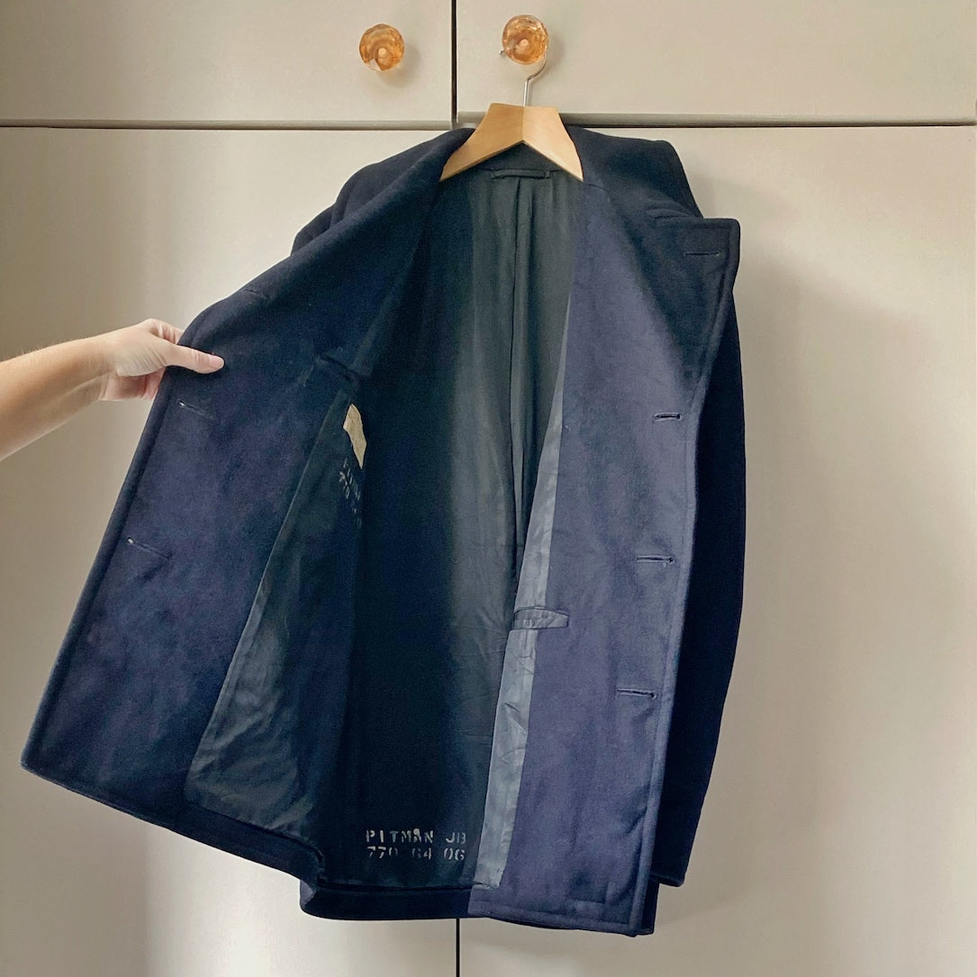 Vintage Navy Surplus Pea Coat - Plum & Belle