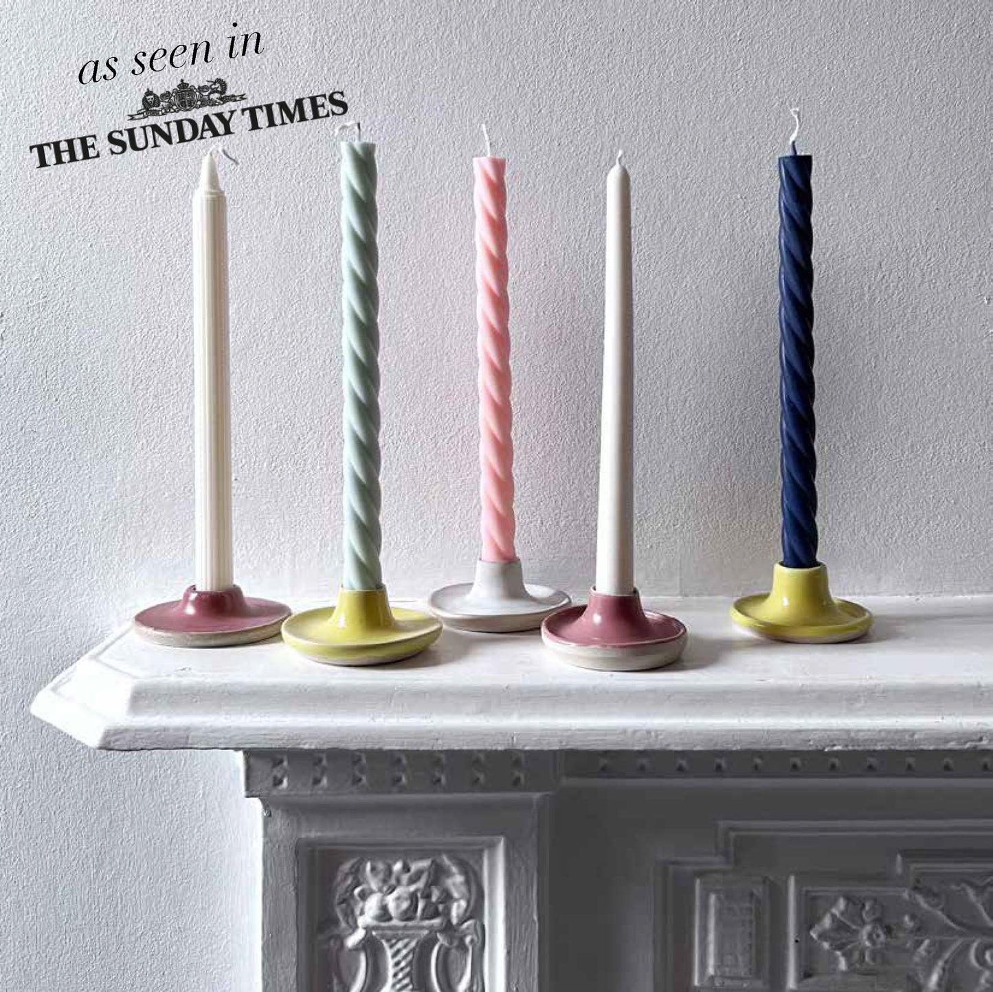 Simple stoneware candleholder - Plum & Belle