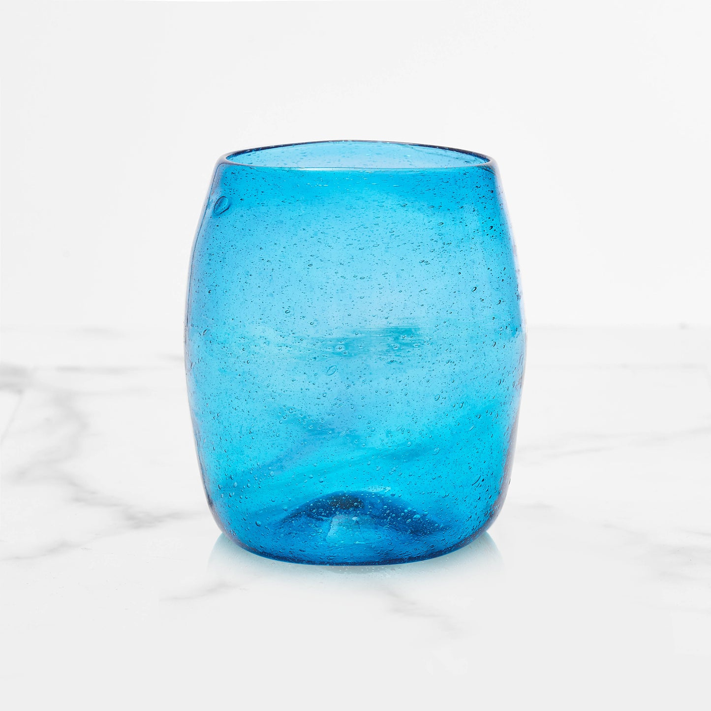 Pair of turquoise colour handblown tumblers Ishkar - Plum & Belle