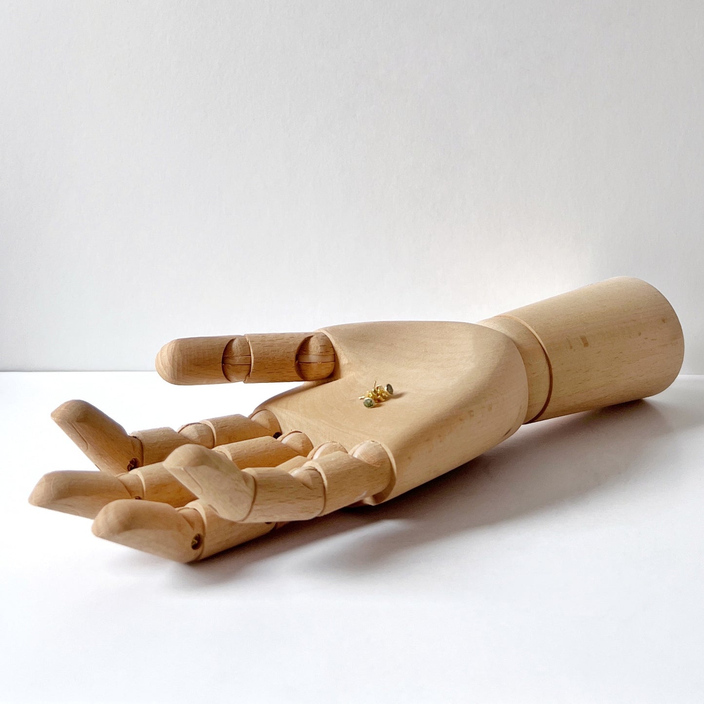 Bamiyan turquoise cradle stud earrings, gold-plated earrings Ishkar