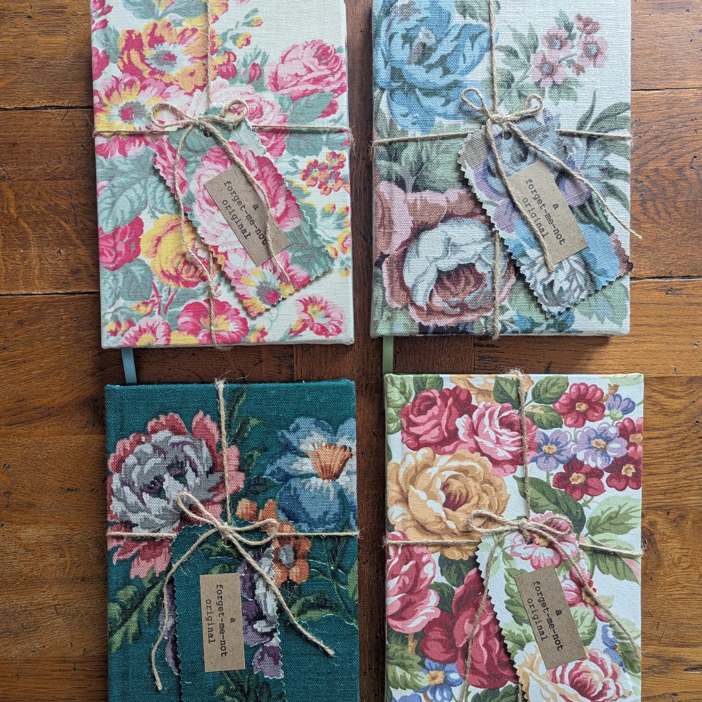 Vintage fabric bound journal, lined