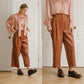 Cordelia cord trousers in deep blush pink - Plum & Belle