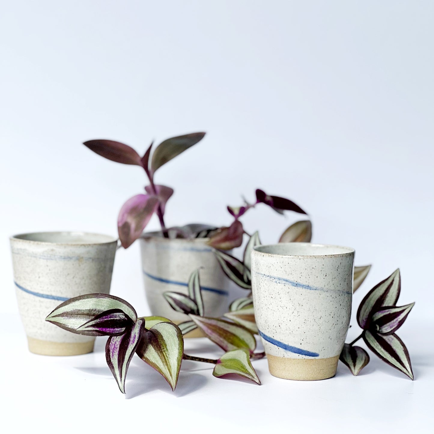 'Blue Swirl' stoneware beaker - Plum & Belle