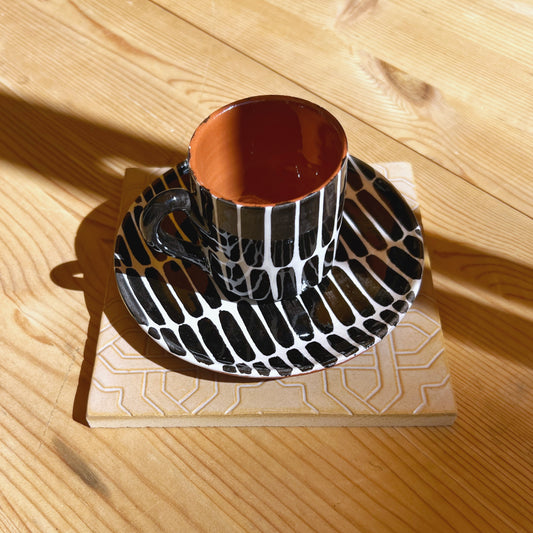 Dash espresso cup and saucer, black