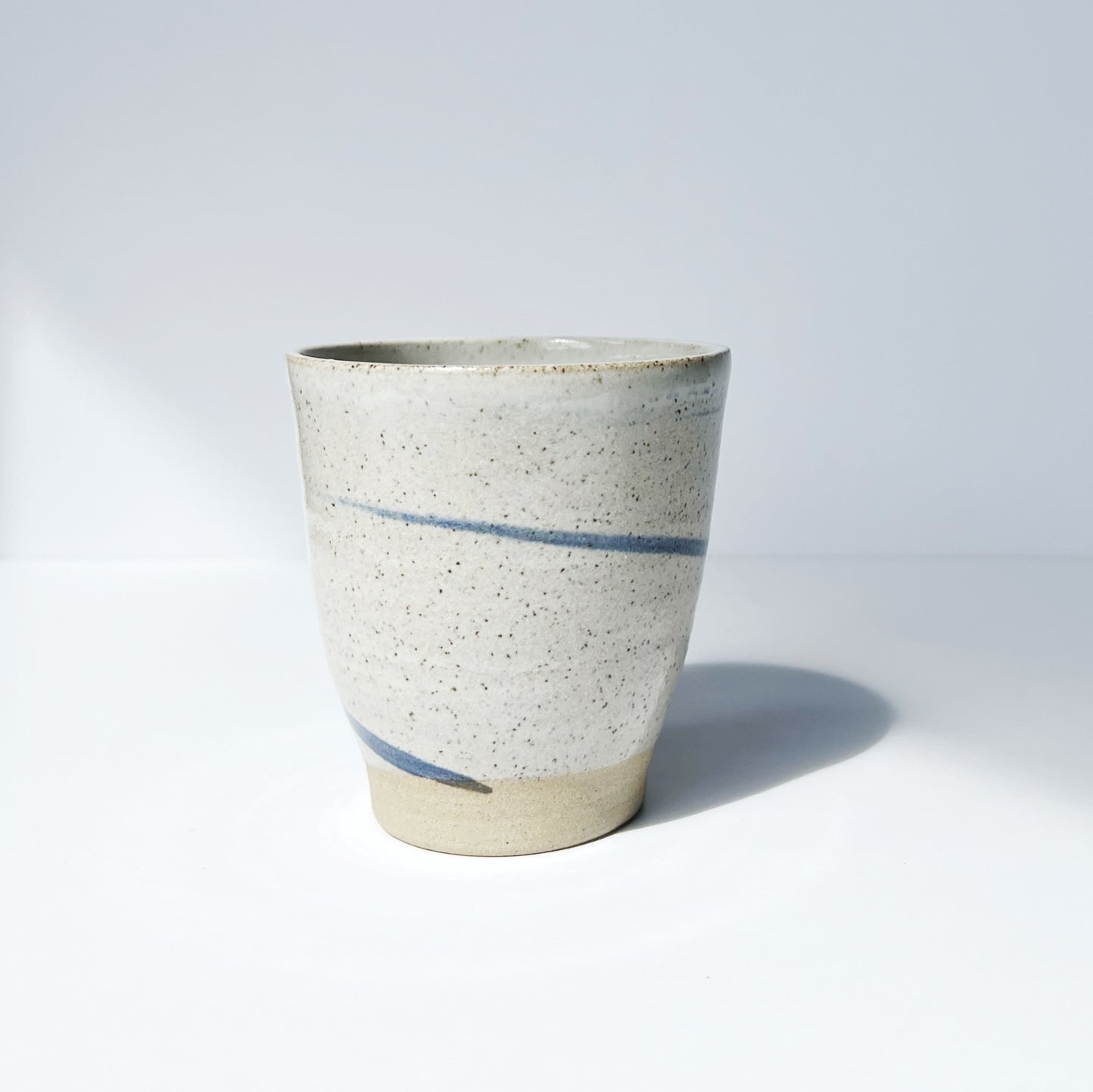 'Blue Swirl' stoneware beaker - Plum & Belle