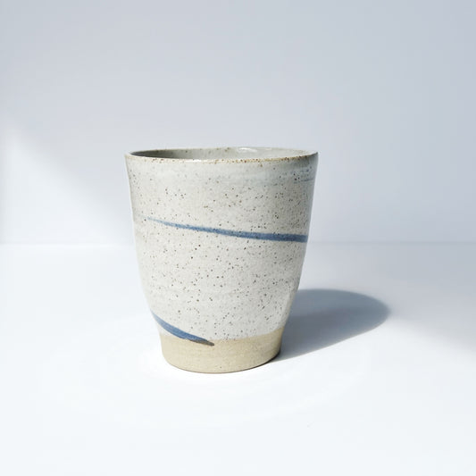 'Blue Swirl' stoneware beaker - Plum & Belle