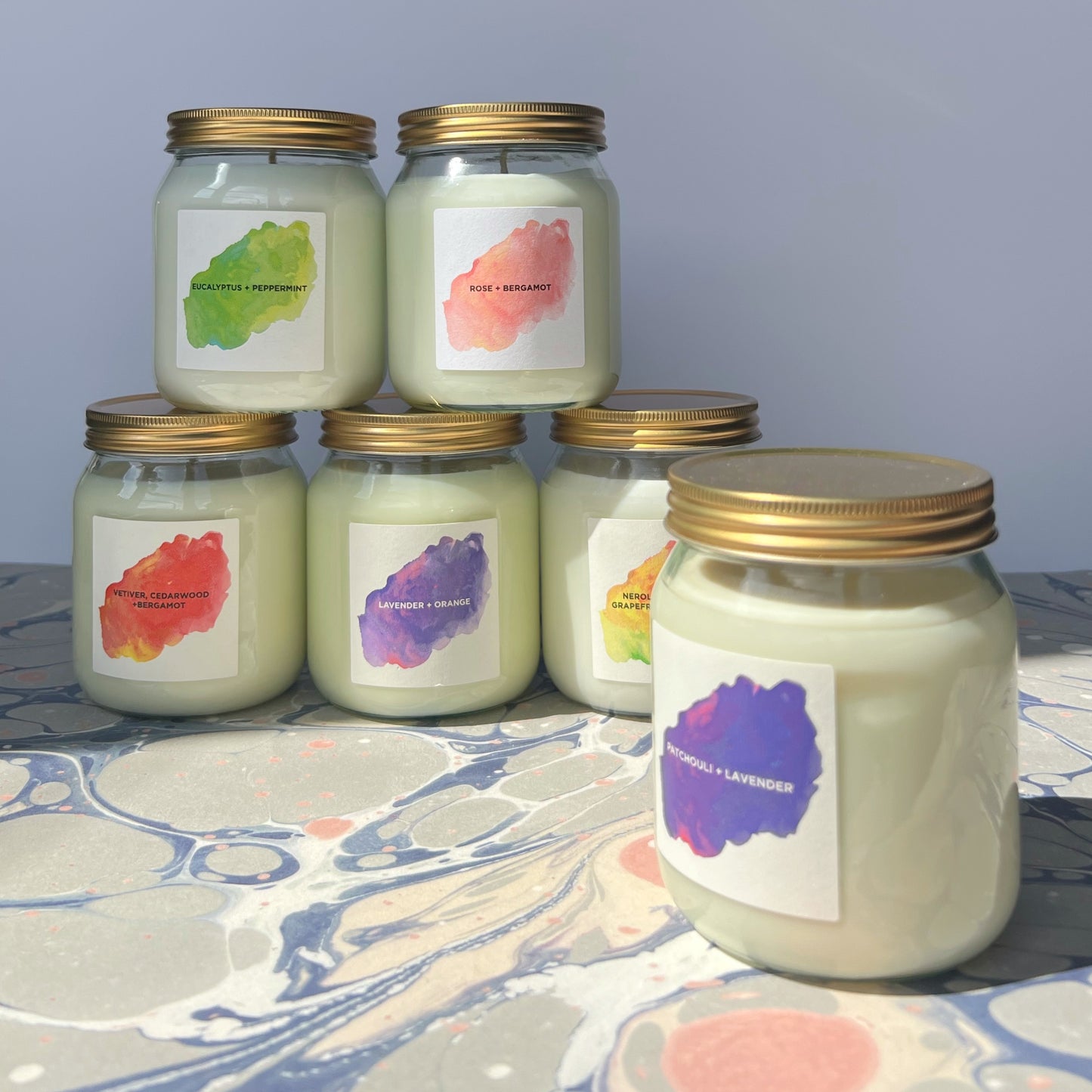 Neroli, Rosemary, Grapefruit + Lavender aromatherapy candle - Plum & Belle
