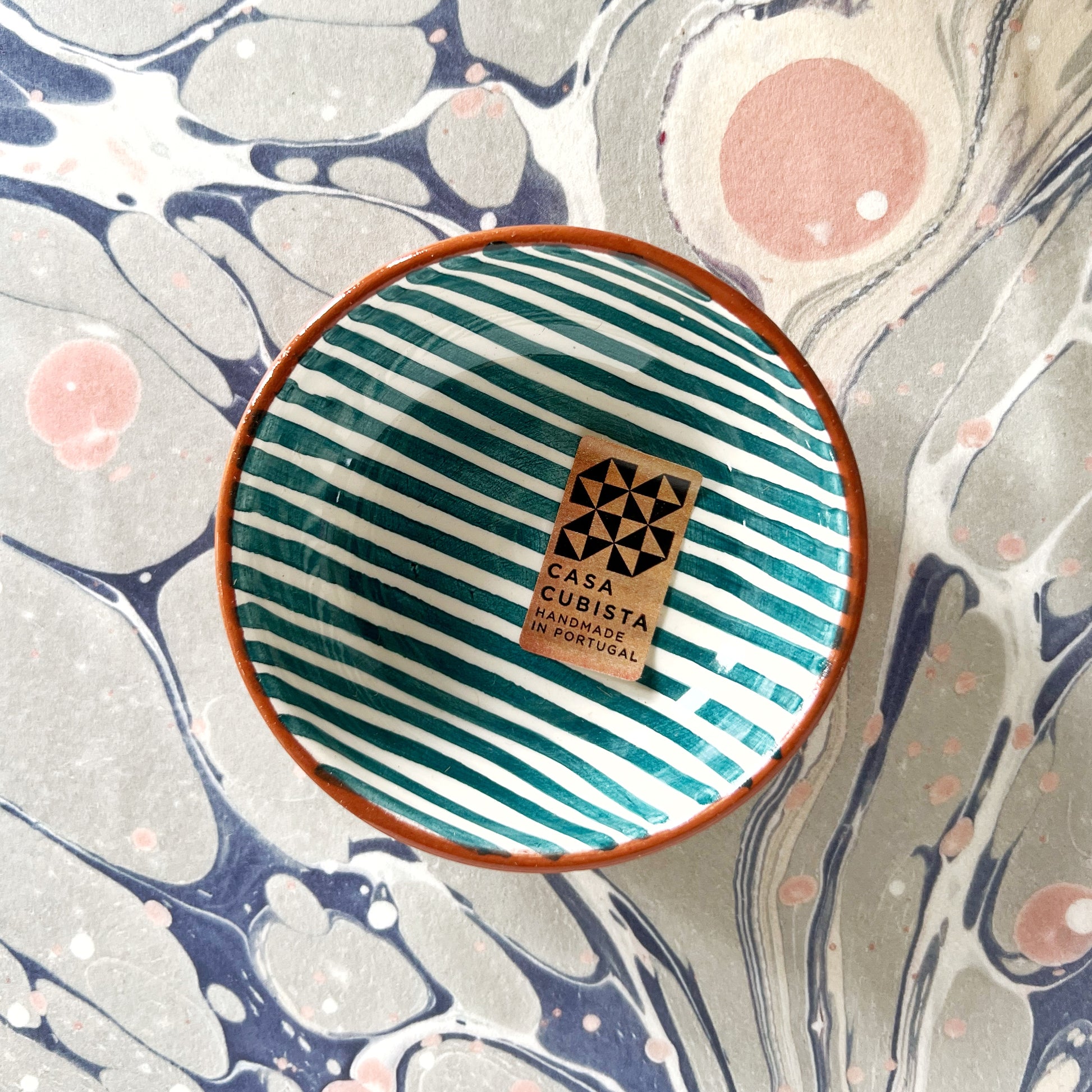 Mini bowl, stripe in teal - Plum & Belle