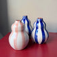 Mini terracotta Gourd vase, stripe - Plum & Belle