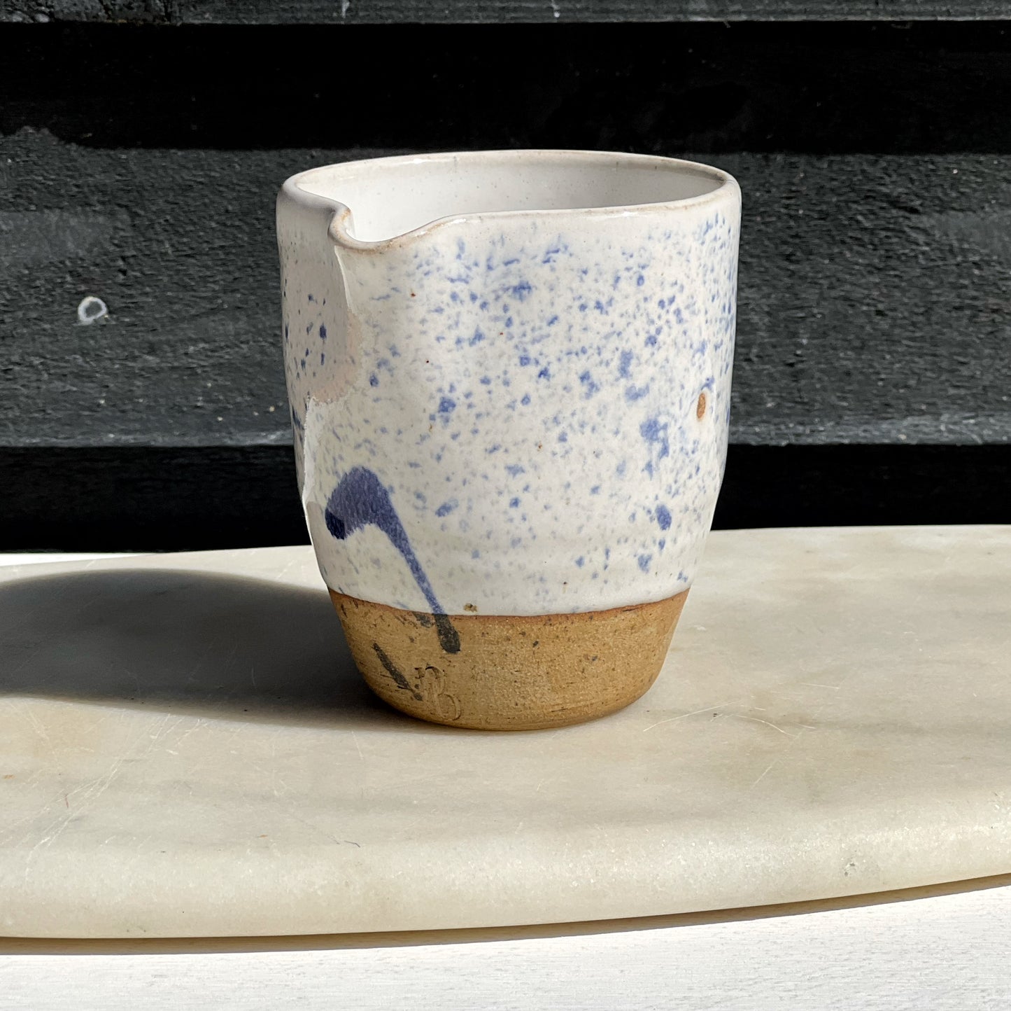 'Blue Splash' stoneware jug