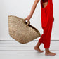 Large palm leaf storage basket