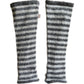 Stripey alpaca fingerless gloves