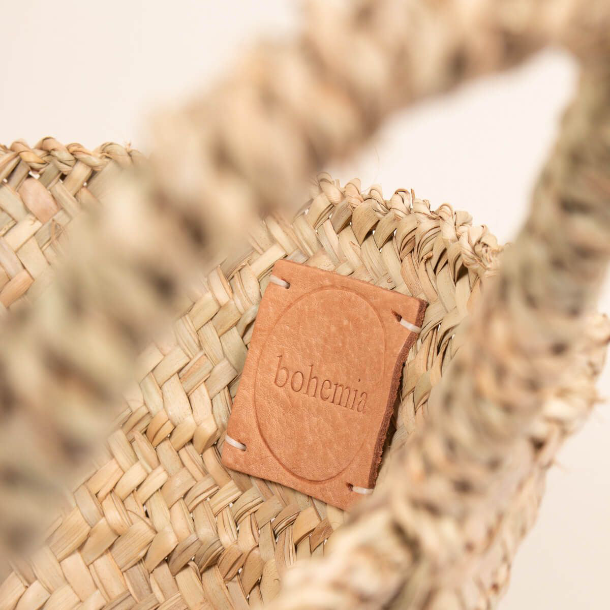 Large palm leaf storage basket