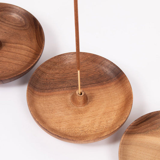 Walnut wood incense holder