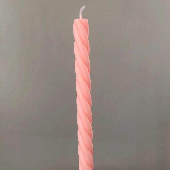 Pair of peachy pink Isla candles Beatrice's Bedroom   
