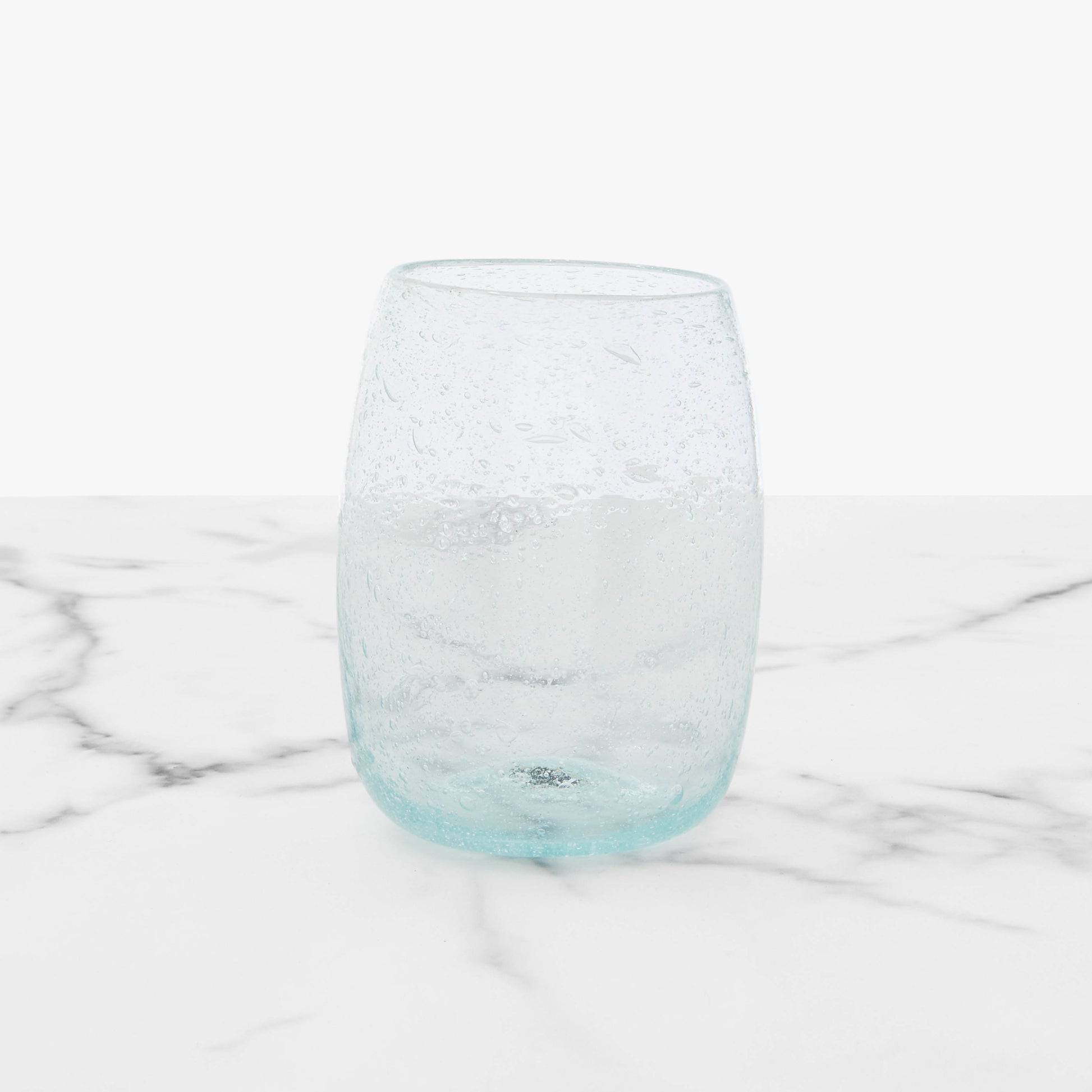 Pair of aqua colour handblown tumblers, Ishkar - Plum & Belle