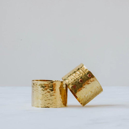 Pair of brass napkin rings, Aerende - Plum & Belle