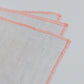 Contrast-edge linen napkin, Aerende - Plum & Belle