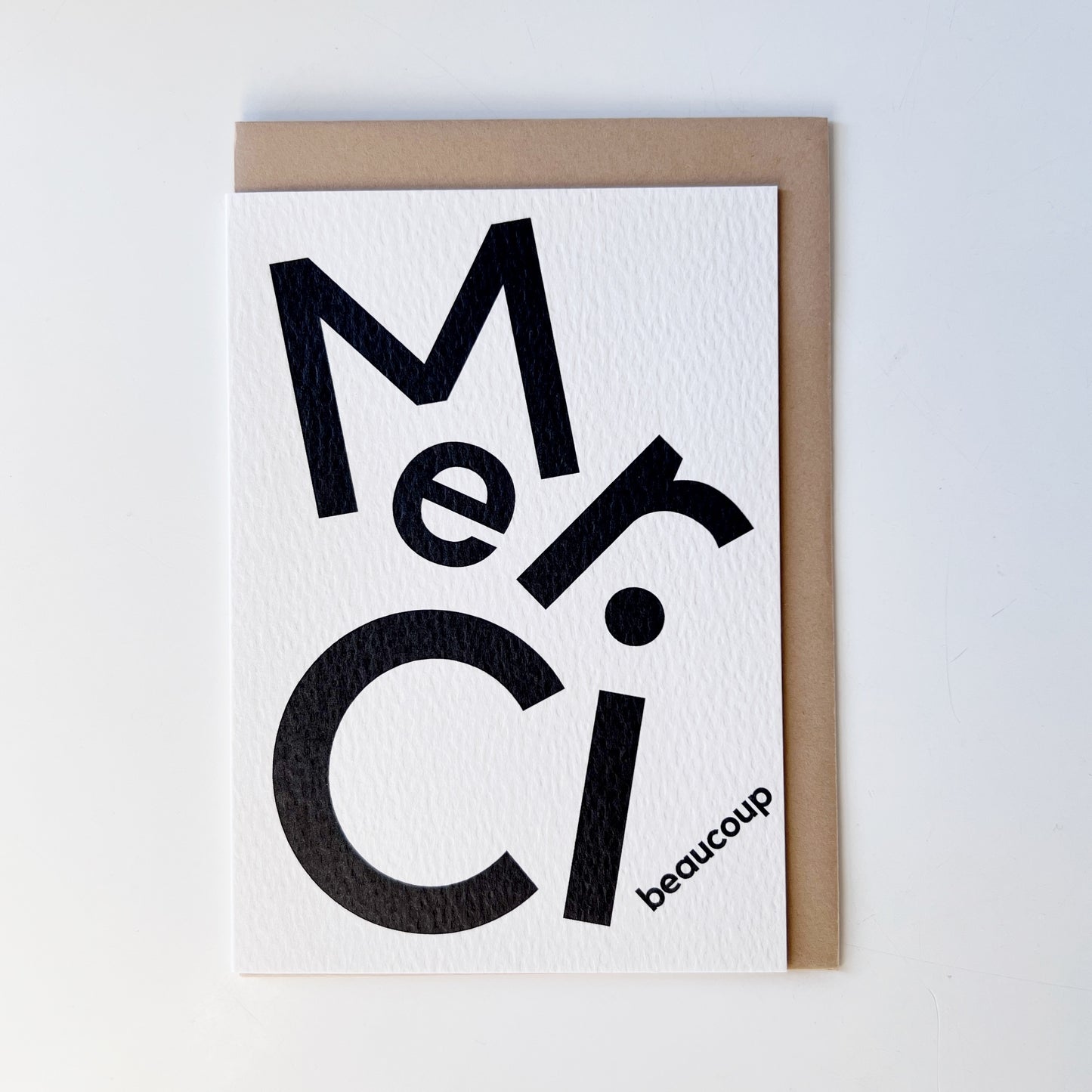 Set of five Merci Beaucoup thank you cards - Plum & Belle