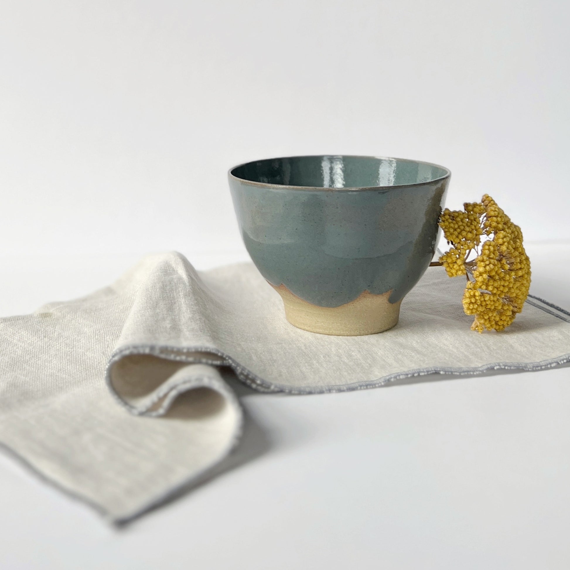 Cloudy grey stoneware bowl - Plum & Belle