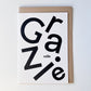 Set of five Grazie Mille thank you cards - Plum & Belle