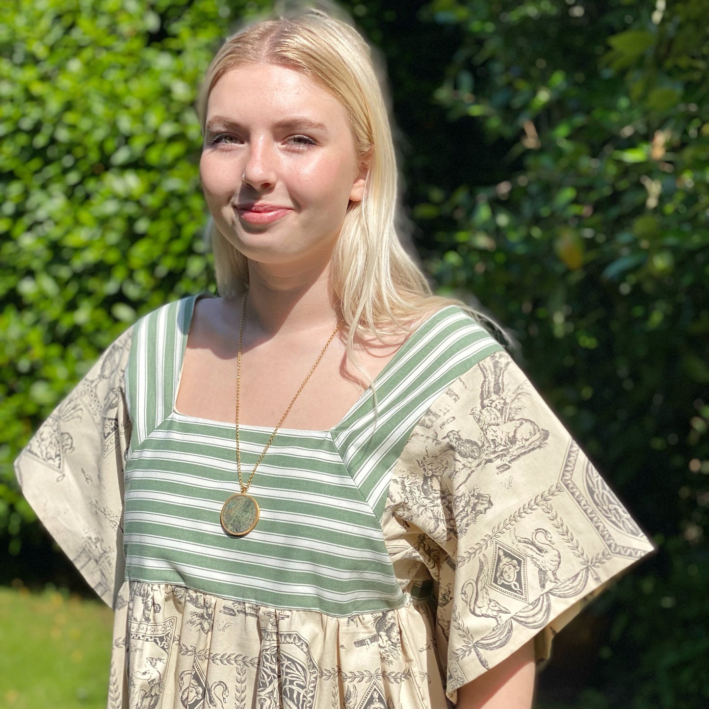 Amy dress in stripe and toile - Plum & Belle
