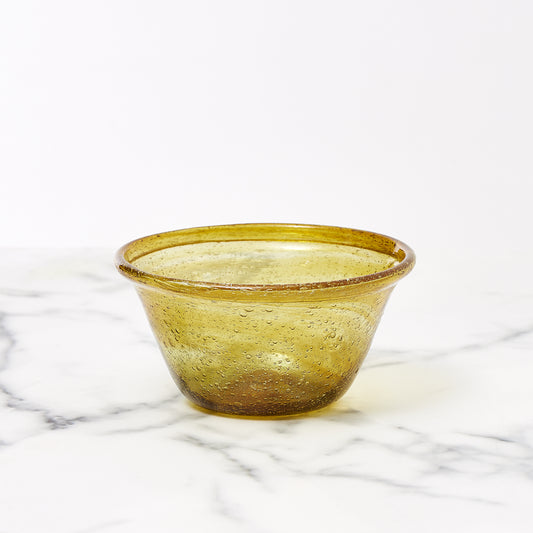 Handblown golden glass bowl, Ishkar - Plum & Belle