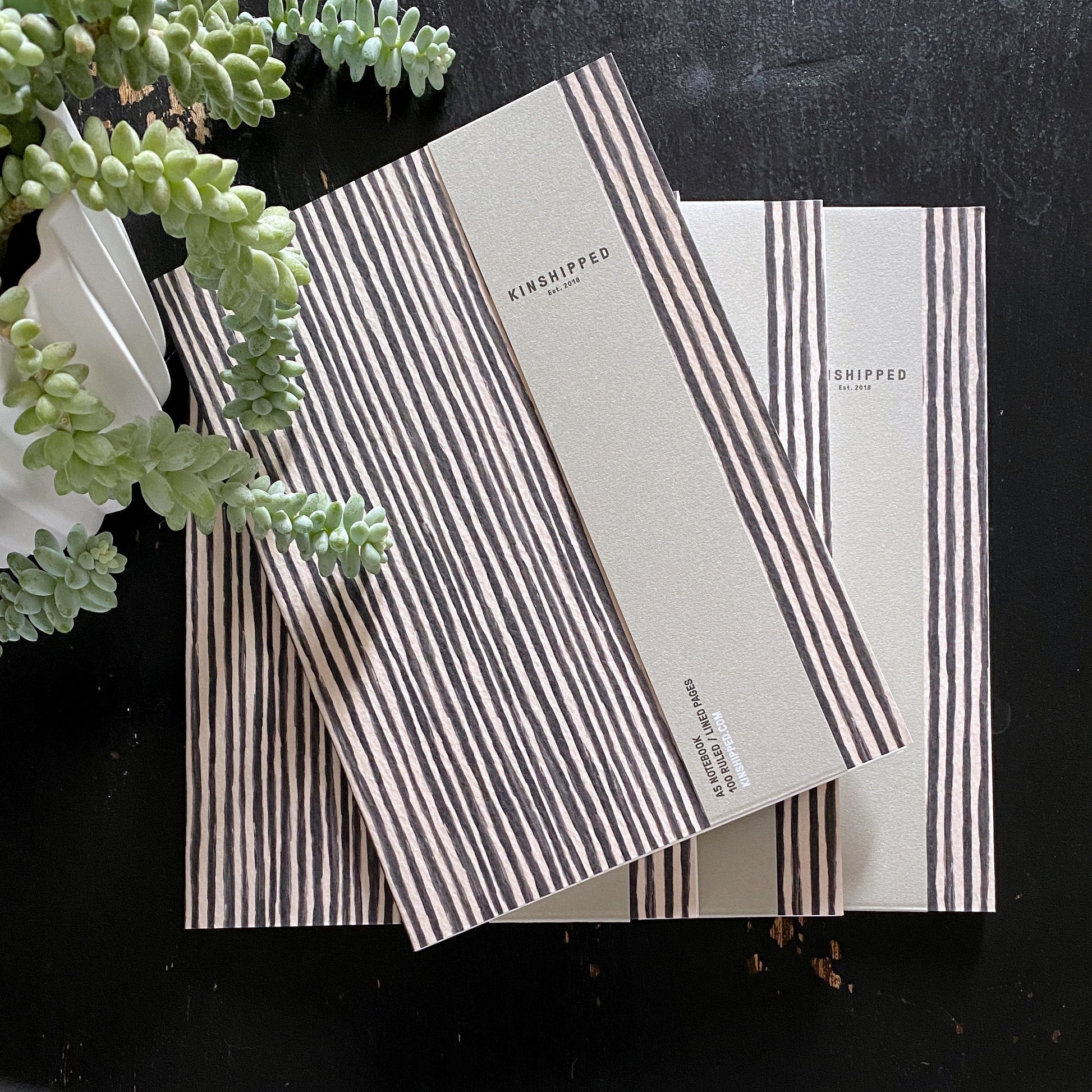 Painted Lines notebook Kinshipped - Plum & Belle